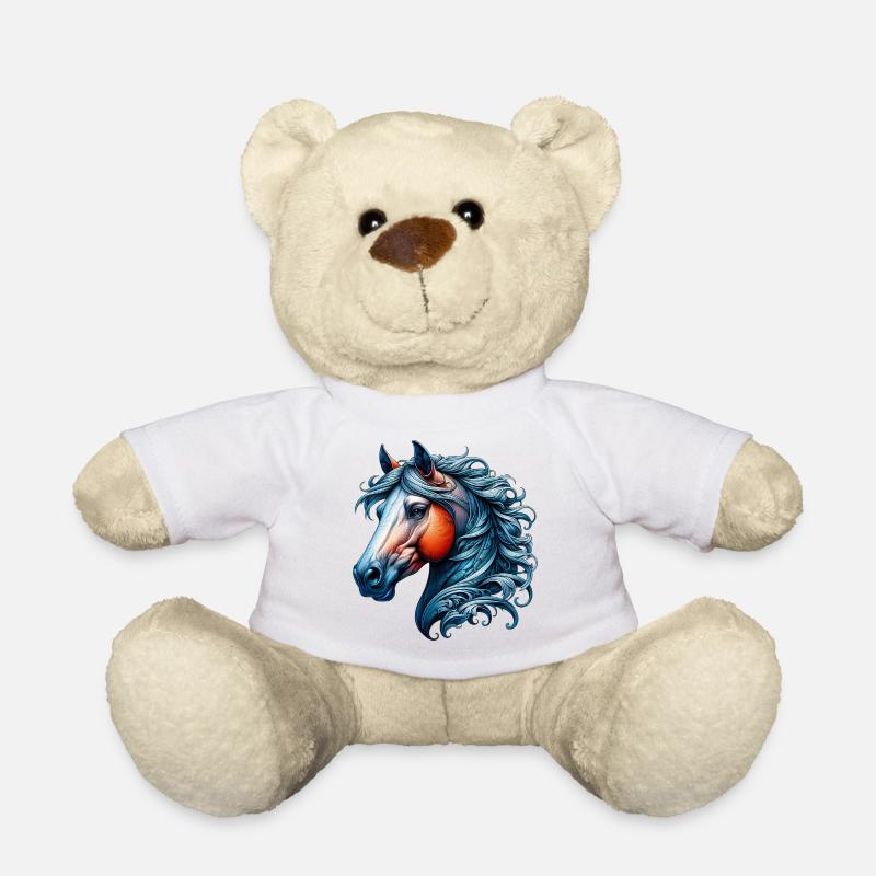 Cheval - Nounours - blanc