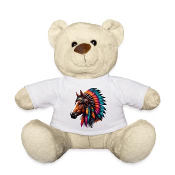 American Indian horse American redskin - Teddy Bear - white - Front