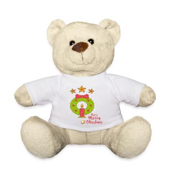 Merry Christmas - Teddy - Weiß - Vorne