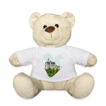 Château de Neuschwanstein // Illustration - Nounours - blanc - Devant