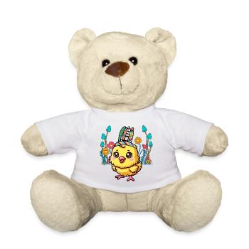 Poulet Poussin Pâques Poulets Enfant Enfants Bébé - Nounours - blanc - Devant