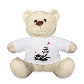 Snake with Heart Balloon - Heartful Creatures - Teddy Bear - white - Front
