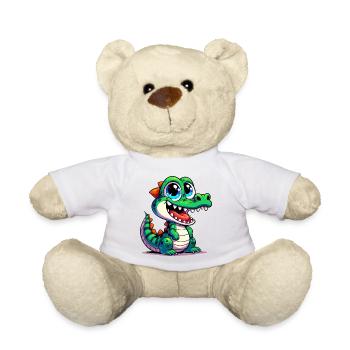Alligator Crocodile - Teddy Bear - white - Front