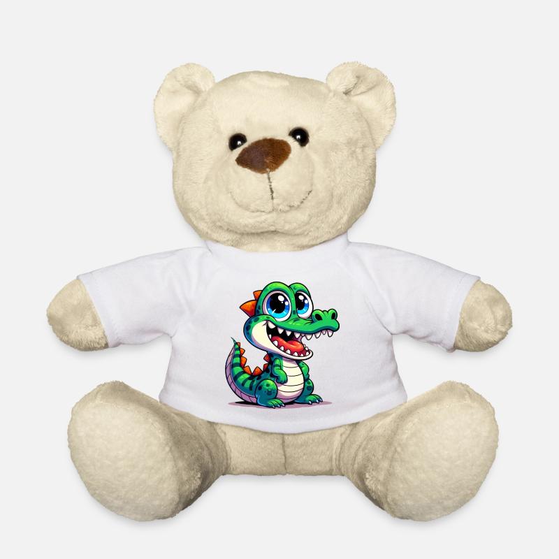 Alligator-Krokodil - Teddy - Weiß