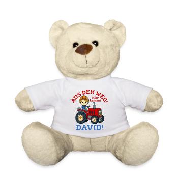 David Name Traktor - Teddy - Weiß - Vorne