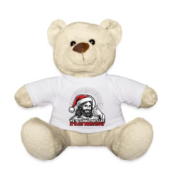 Jesus Birthday - Teddy Bear - white - Front