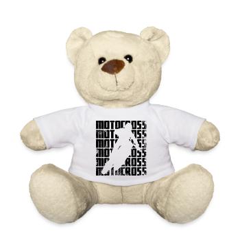 Motocross - Teddy Bear - white - Front