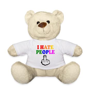 I hate people - Teddy - Weiß - Vorne