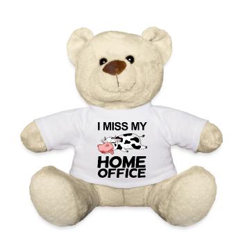Home Office Spruch lustig - Teddy - Weiß - Vorne