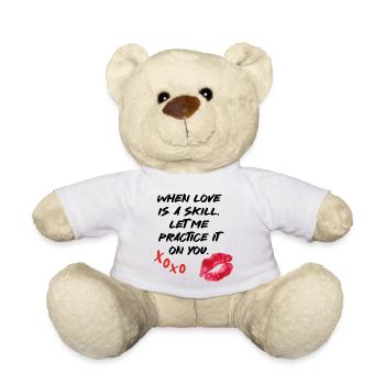 Love Saying Ability Valentine's Day - Teddy Bear - white - Front