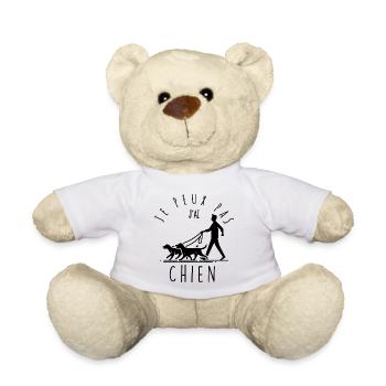 Je peux pas, j'ai chien - Nounours - blanc - Devant