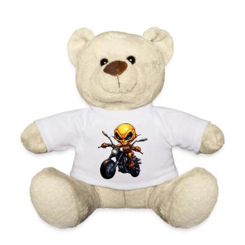 Ameisen Motorrad / Motorradfahrer Ameise - Teddy - Weiß - Vorne