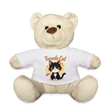 Tuxedo Cat Lover - Cadeau gratuit - Nounours - blanc - Devant