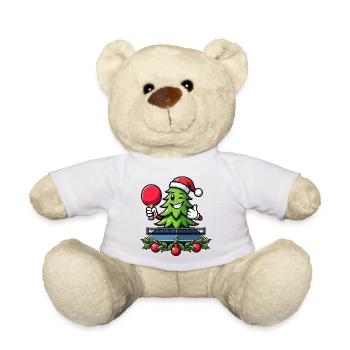 Tischtennis Weihnachtsbaum Kostüm Tannenbaum - Teddy - Weiß - Vorne