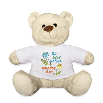 du bist einfach wunderbar - Teddy - Weiß - Vorne