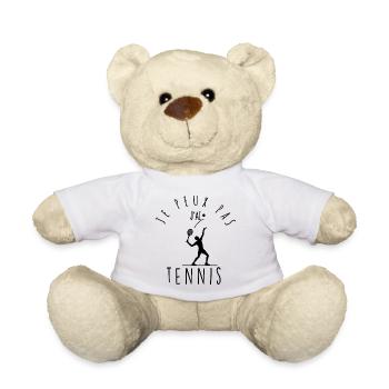 Ich kann nicht, ich habe Tennis. - Teddy - Weiß - Vorne