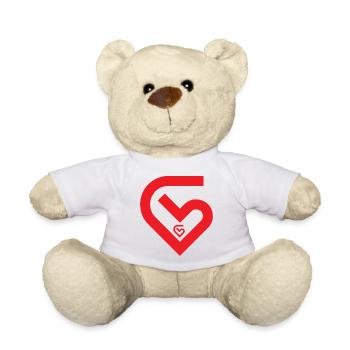 Herz Schatz Lieblingsmensch Ich liebe Dich - Teddy - Weiß - Vorne