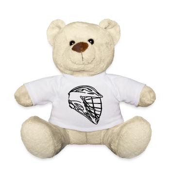 Lacrosse Helm Zeichnung - Teddy - Weiß - Vorne