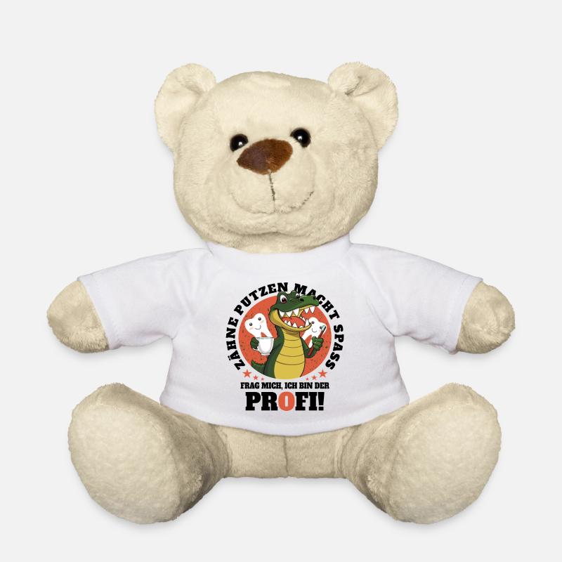 Krokodil Zahn Hygiene - Teddy - Weiß