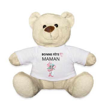 Schönen Muttertag - Teddy - Weiß - Vorne