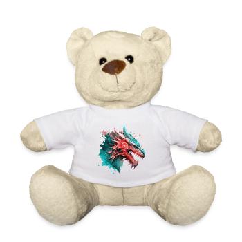 Dragon Coloré Fantaisie Magie Mysticisme Mythologie Art - Nounours - blanc - Devant