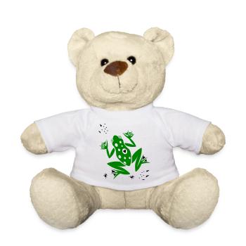 Frosch mit Herz und Ameisen - Teddy - Weiß - Vorne