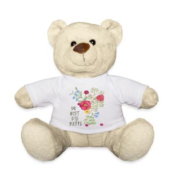 Du bist die Beste - Teddy - Weiß - Vorne
