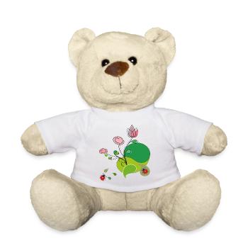 Blume mit Marienkäfer - Teddy - Weiß - Vorne