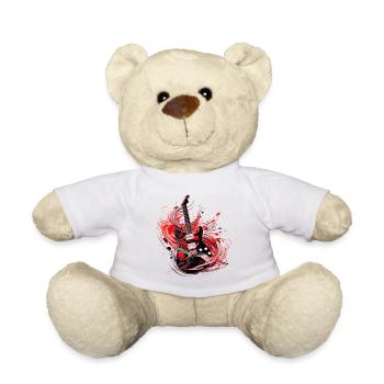 E-Gitarre Gitarre Gitarrist Musik Instrument Rock - Teddy - Weiß - Vorne