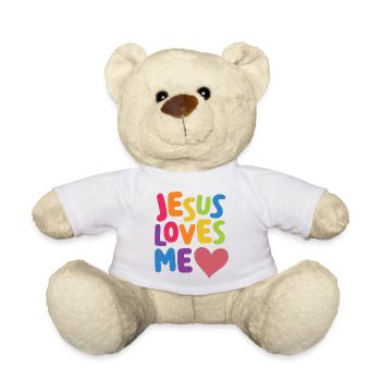 LGBT Pride Month - Jesus liebt mich - Teddy - Weiß - Vorne