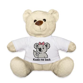 Koala Saying Call Phone Cute Koala - Teddy Bear - white - Front