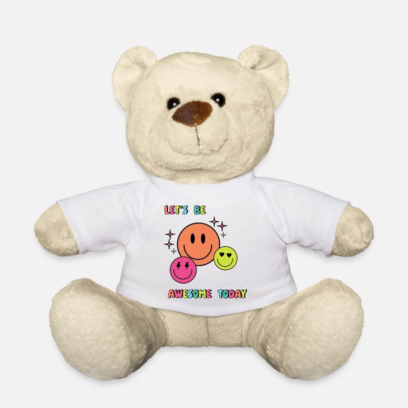 Lets be AWESOME today - Geschenkidee - Geschenk - Teddy - Weiß