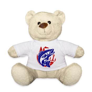 Pêche au brochet - Nounours - blanc - Devant