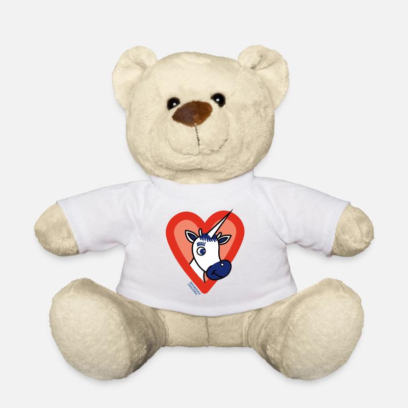 BAVARIAN UNICORN - Herz - Teddy - Weiß