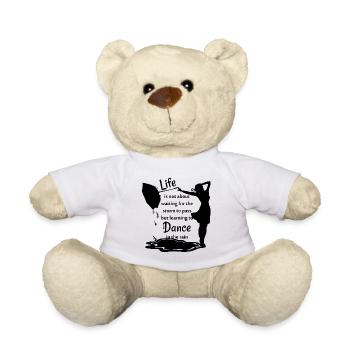 spruch: life is not about waiting for the storm - Teddy - Weiß - Vorne