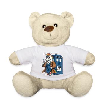 Time-traveling unicorn - Teddy Bear - white - Front