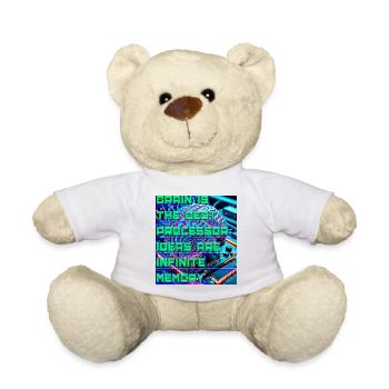Le cerveau est le meilleur processeur — Tech Neon Citation - Nounours - blanc - Devant