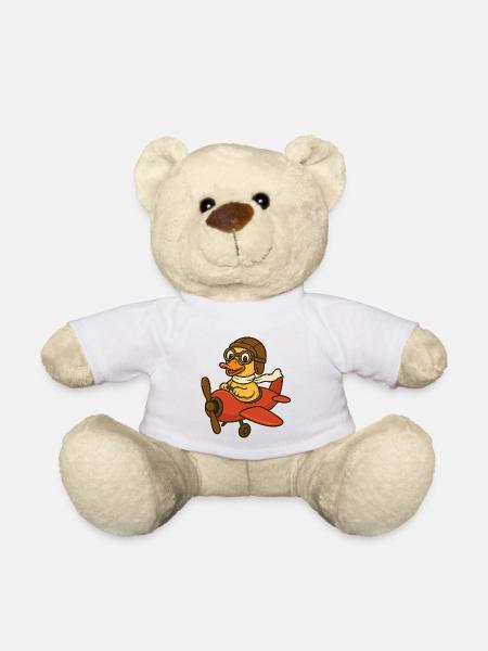 Adventure Duck in costume da pilota - Orsetto - bianco