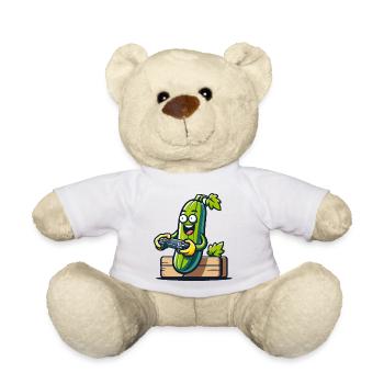 Gamer Zucchini - Teddy Bear - white - Front