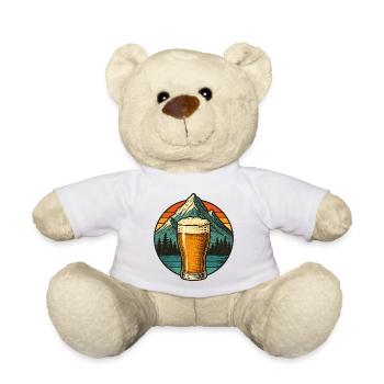 Bergblick mit Bierglas Design - Teddy - Weiß - Vorne