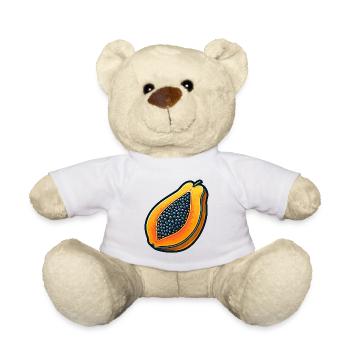 Halb Papaya Pop Art - Teddy - Weiß - Vorne