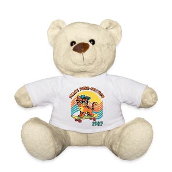 Skate cat - Teddy Bear - white - Front
