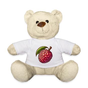 Lebendige Litschi im illustrativen Stil - Teddy - Weiß - Vorne