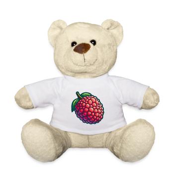 Litschi natürliche Illustration - Teddy - Weiß - Vorne