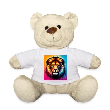 lion - Teddy Bear - white - Front