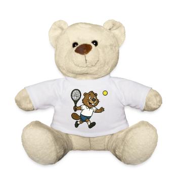 biber-tennis-comic - Teddy - Weiß - Vorne