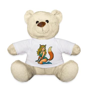 Foxy Enchantress Illustration - Teddy Bear - white - Front