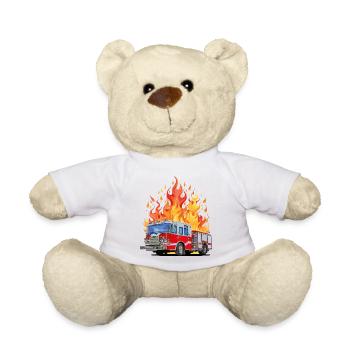 Feuerwehr im Einsatz - Teddy - Weiß - Vorne
