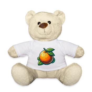 Textured Citrus Nature - Teddy Bear - white - Front