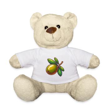 Illustration von leuchtendem Olivgrün und lebendigem Laub - Teddy - Weiß - Vorne